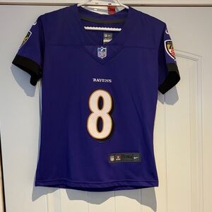 WOMENS M Lamar Jackson Nike Purple and Black Baltimore Ravens Jersey